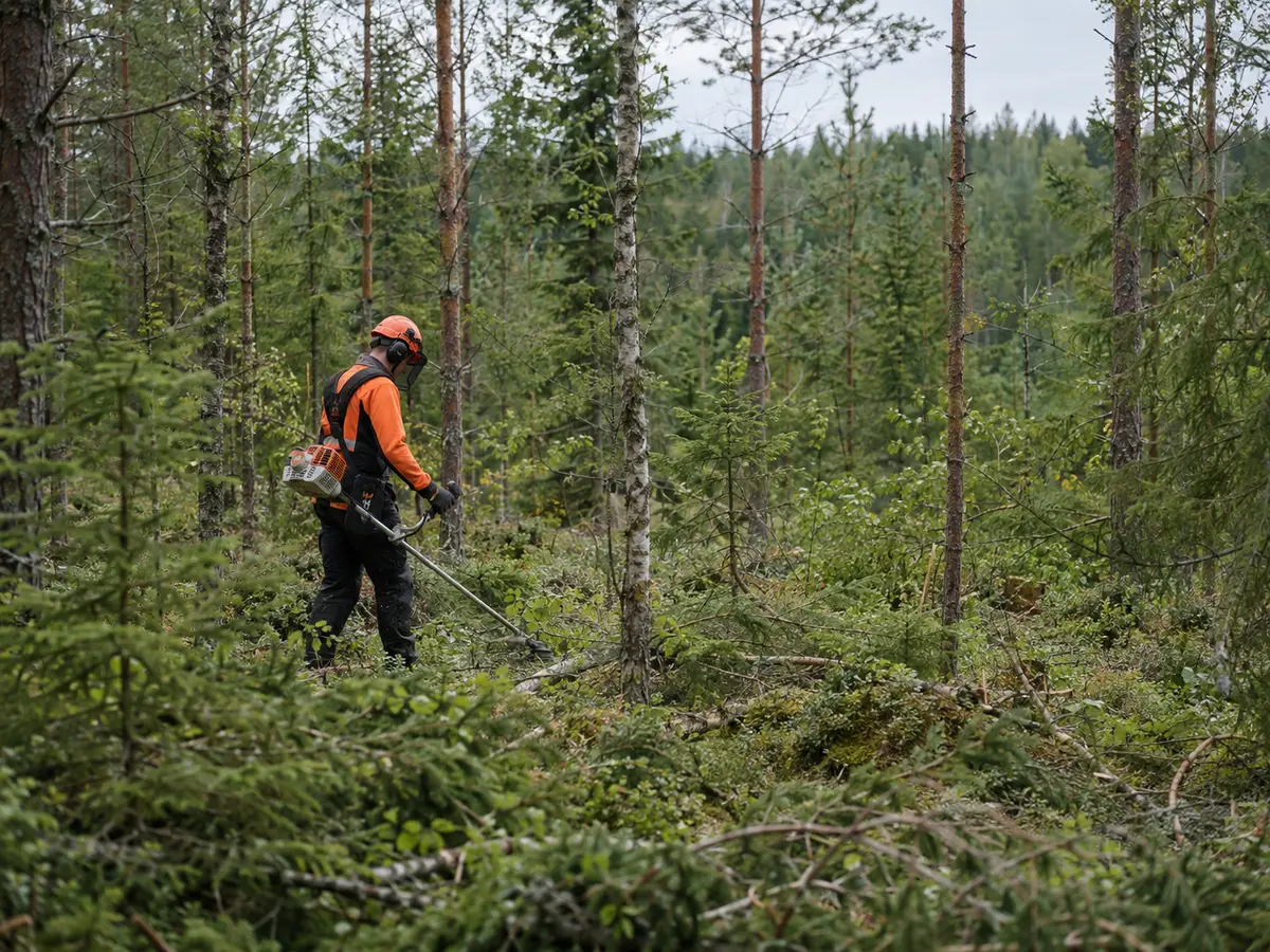 Röjning i ungskog